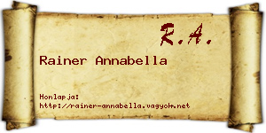 Rainer Annabella névjegykártya